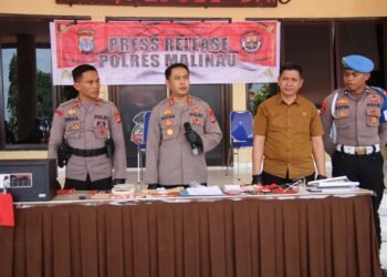 Ungkap Kasus Narkotika, Polres Malinau Amankan 8 Terduga Pelaku dan 113,3 Gram Sabu