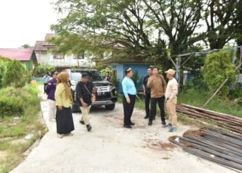 Kunker di Pulau Bunyu, Bupati Bulungan Tinjau Pembangunan Infrastruktur