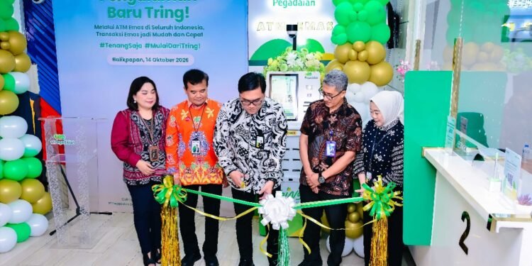 Satu Tahun Tring!: ATM Emas hadir di Kantor PT Pegadaian (Persero) Cabang Damai, Balikpapan